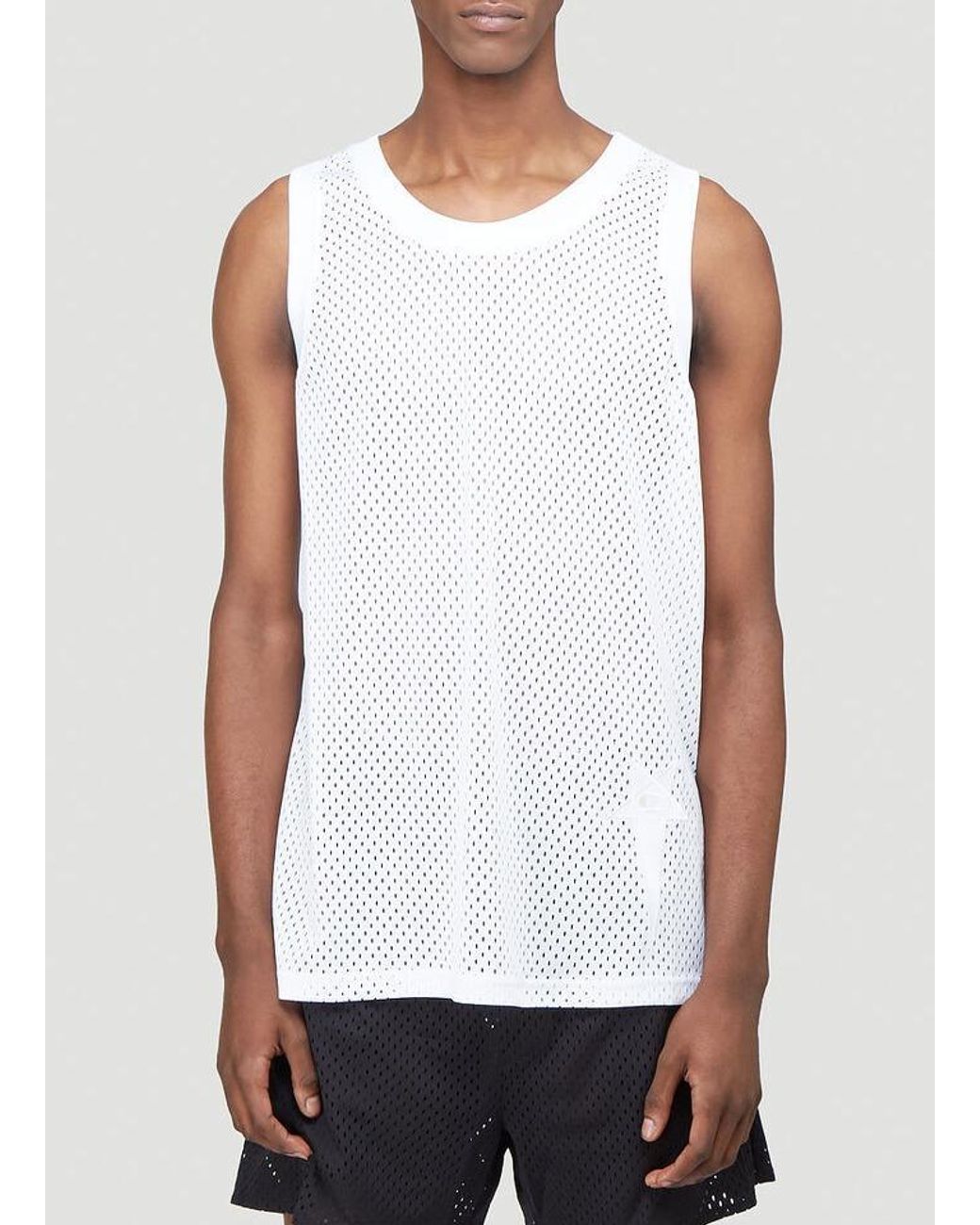 Rick Owens Synthetic X Champion Mesh Tank Top in White for Men - Lyst