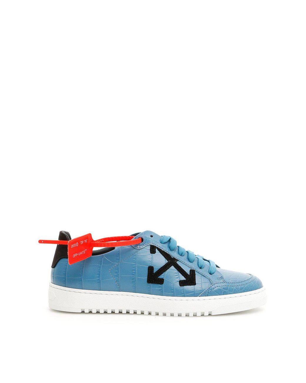 Off-White c/o Virgil Abloh Croc Effect 3.0 Sneakers in Blue | Lyst