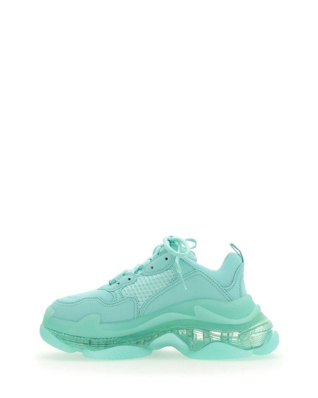 Balenciaga Triple S Lace-up Chunky Sneakers in Green | Lyst