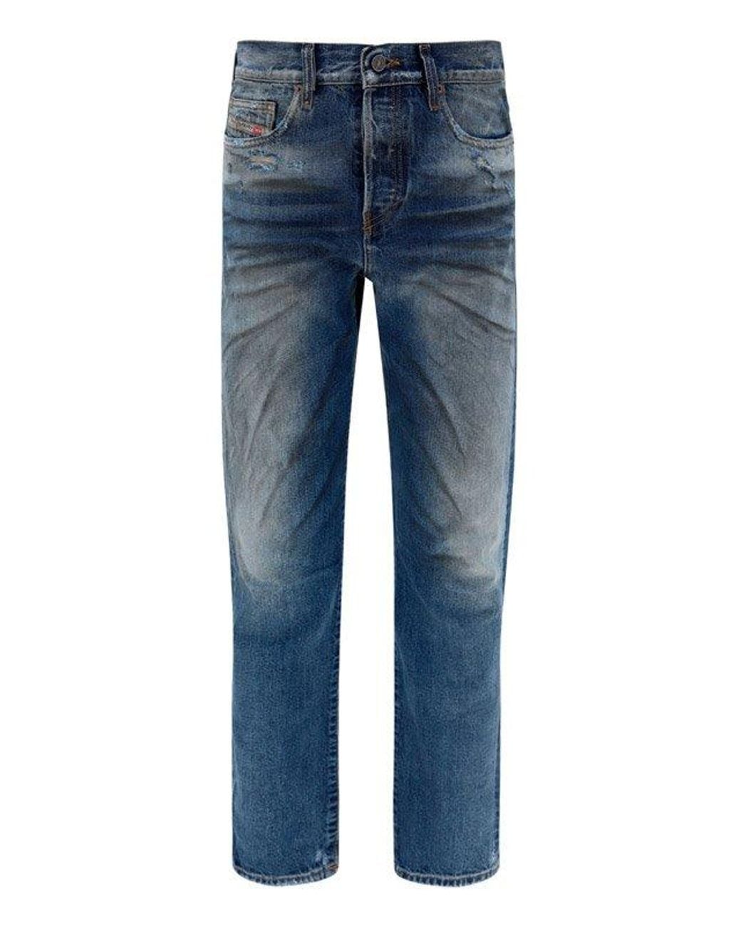 DIESEL D-viker Distressed Jeans in Blue for Men | Lyst