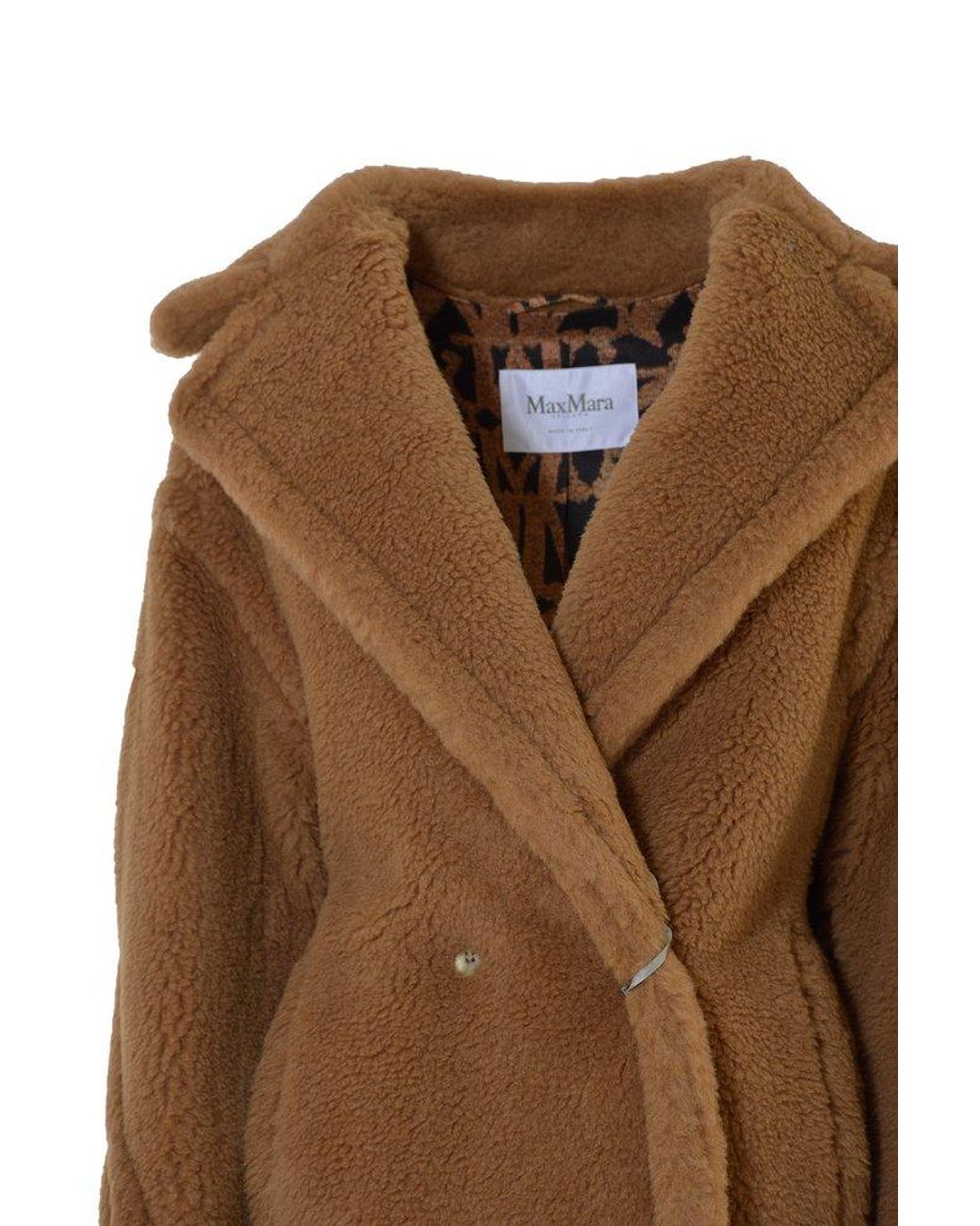 Max Mara Edoardo Camel And Silk Coat in Brown | Lyst