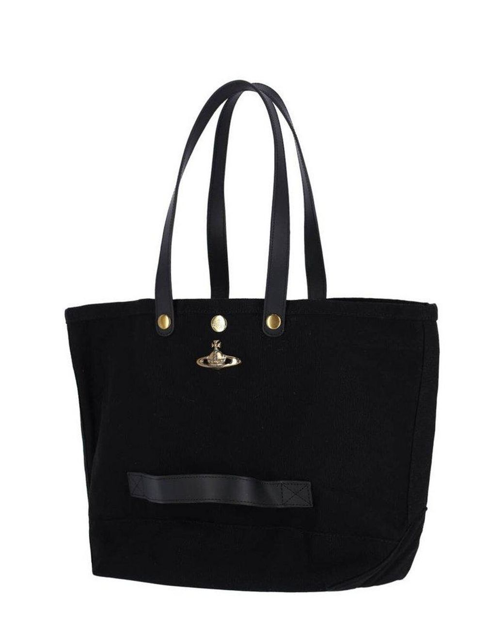 【送料&関税込】Vivienne Westwood Black Top Handle Bag Vivienne Westwood Re-nylon Drawstring Top Handle Bag in