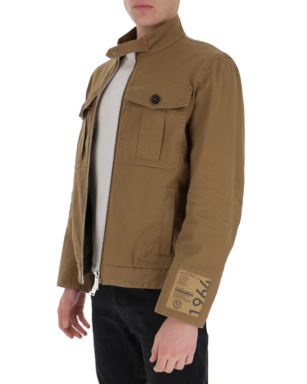 beige military jacket