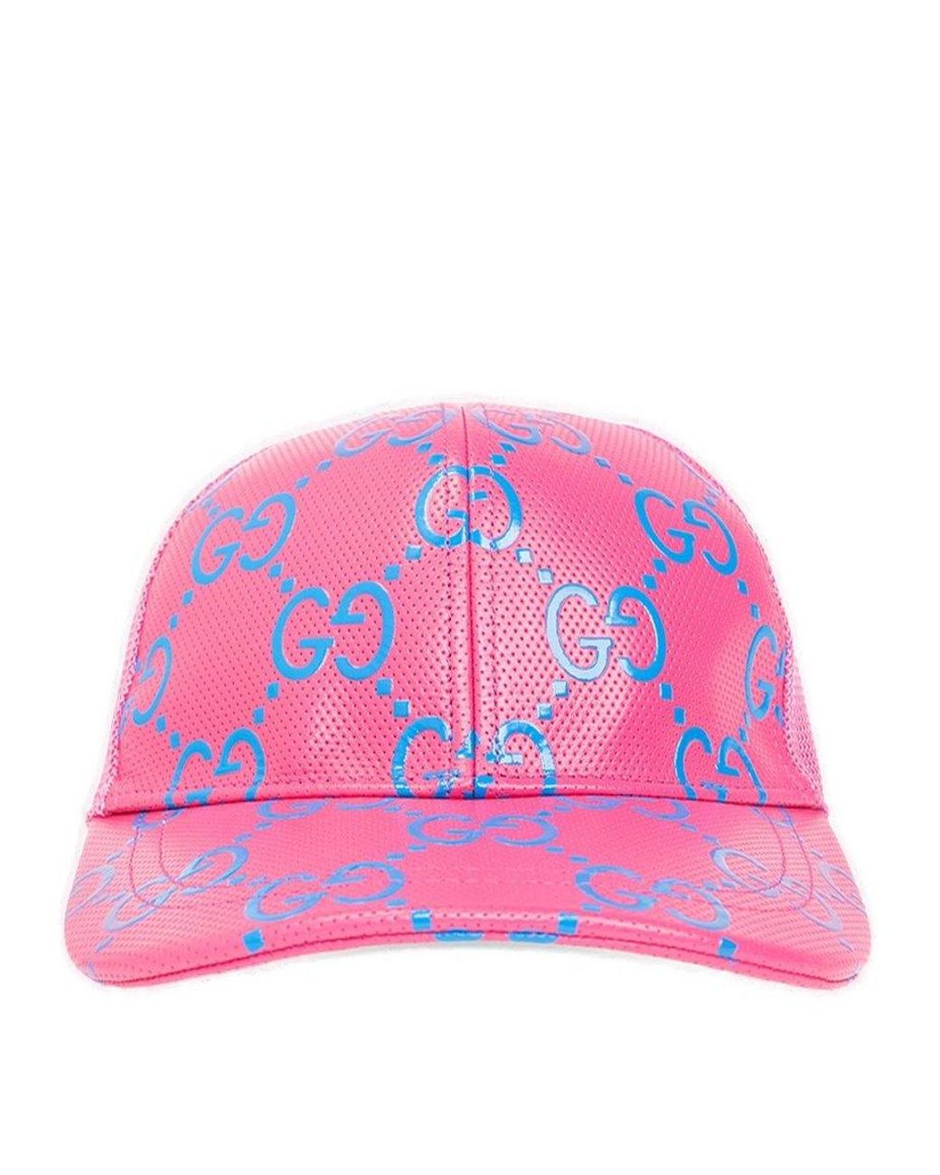 Gucci GG Monogram Printed Baseball Cap in Pink for Men | Lyst