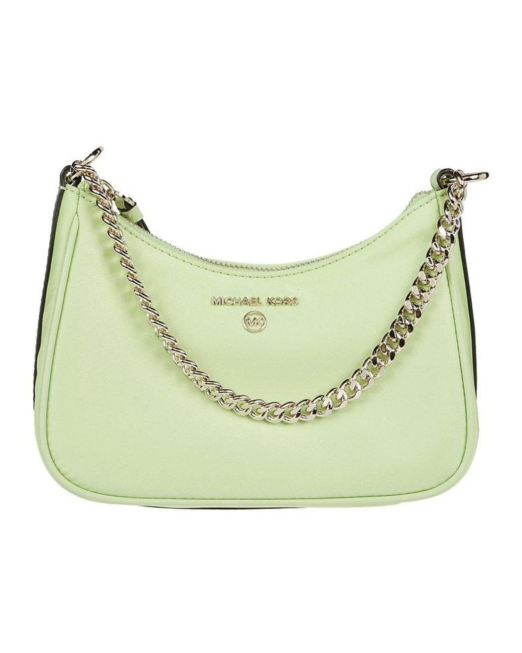 MICHAEL Michael Kors Logo Plaque Chained Shoulder Bag in Green Lyst