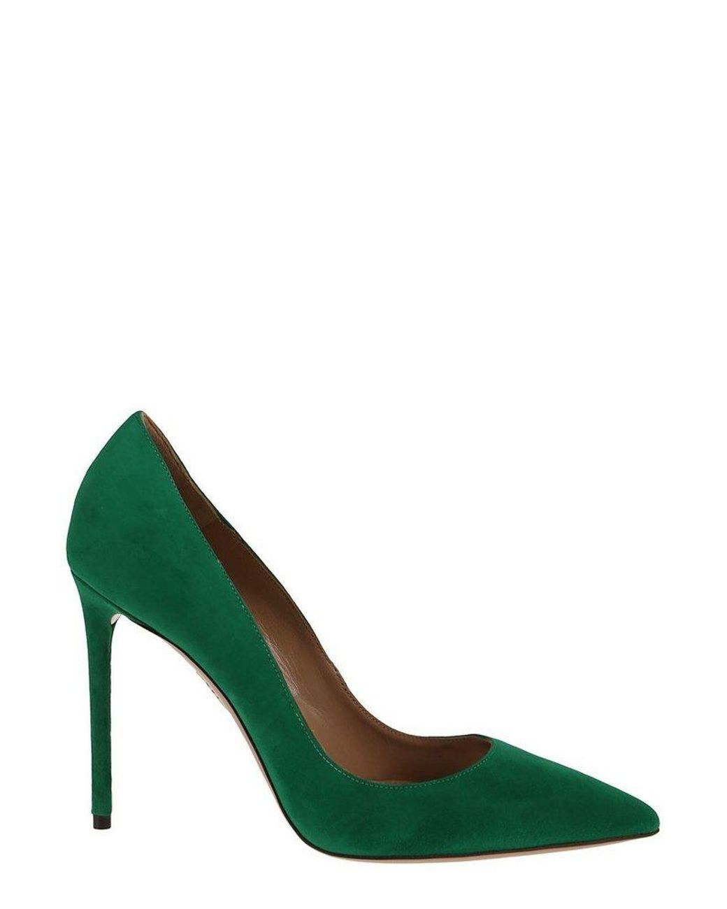 Aquazzura Purist Pointedtoe Pumps in Green Lyst