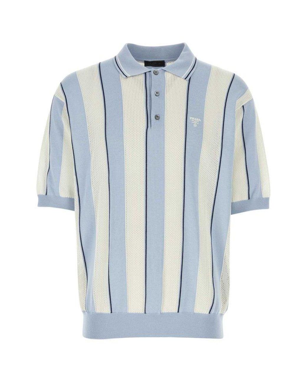 Prada polo shirt blue cheap
