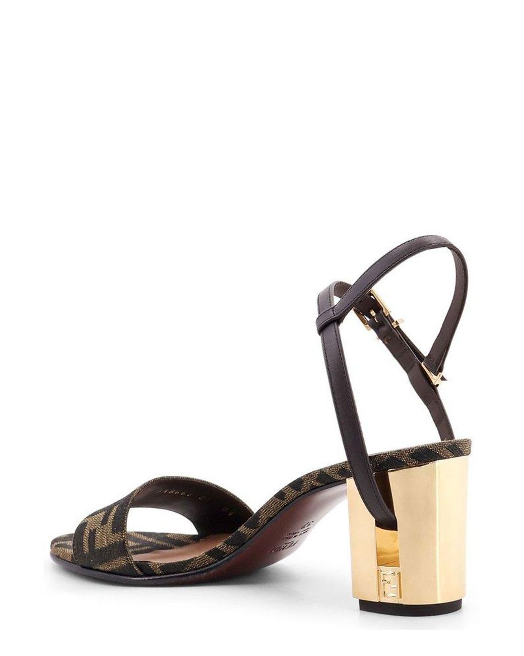 フェンディ ブラウンFFジャカード Delfinaサンダル SS25 Delfina Fabric Brown | Fendi