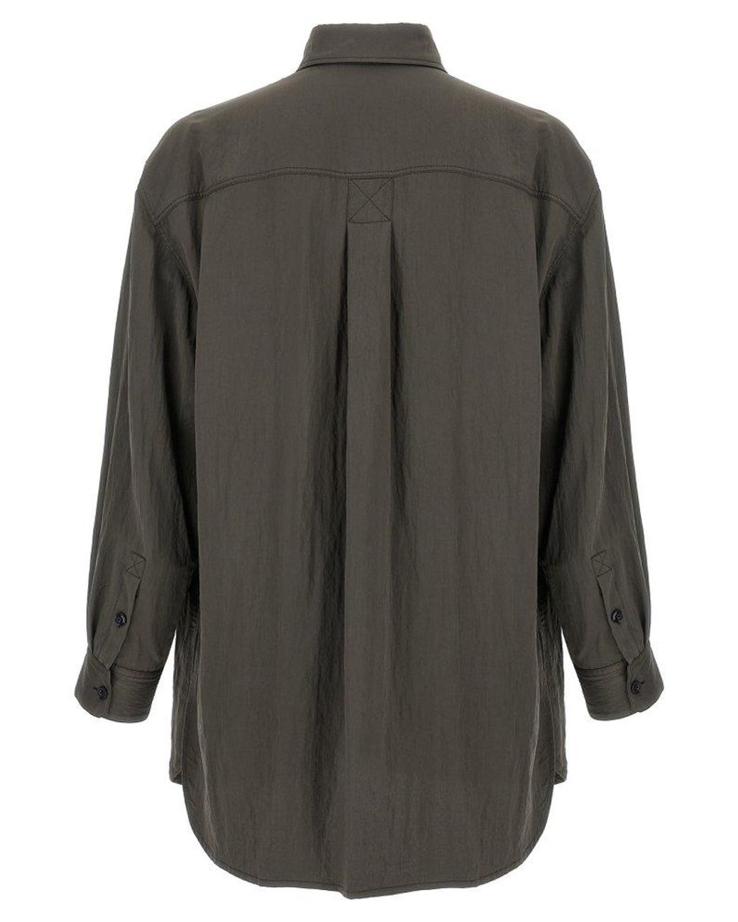 Lemaire Utility Buttoned Overshirt in Gray for Men | Lyst