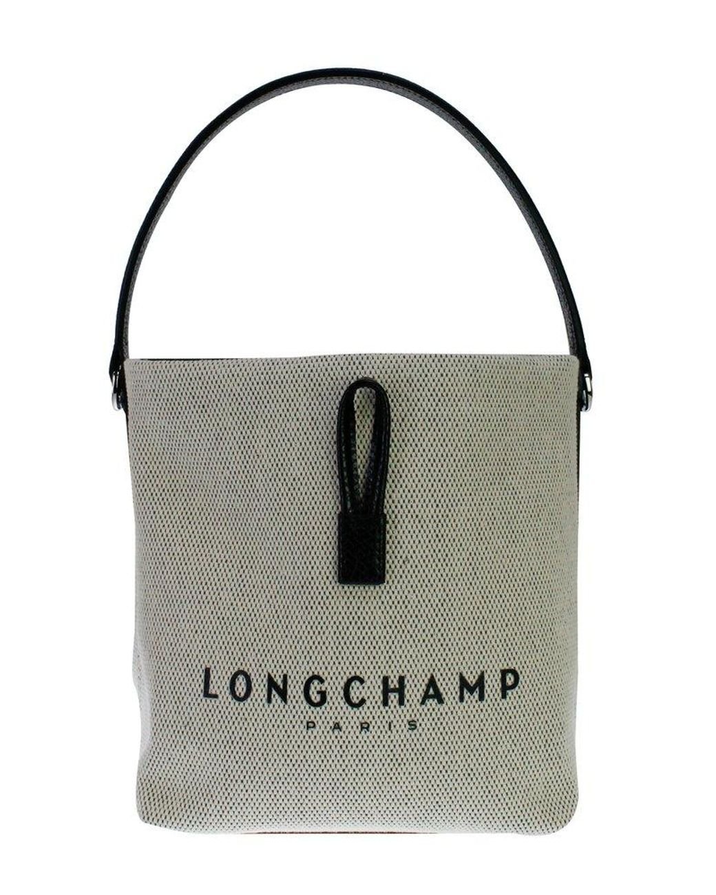 Longchamp Roseau Canvas Bucket Bag