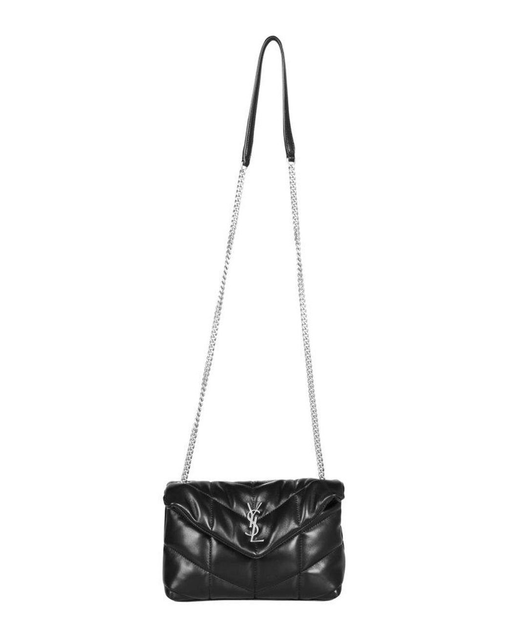 Saint Laurent Quilted Puffer Mini Crossbody Bag in White Lyst