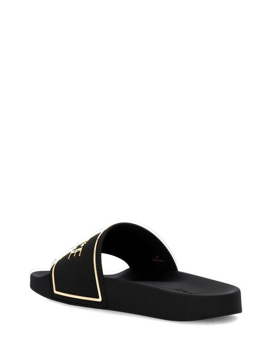 VERSACE｜SLIPPERS (LOGO SLIDES (76VA3SQ1 71352 406)) Logo Slides Black,Print | VERSACE US