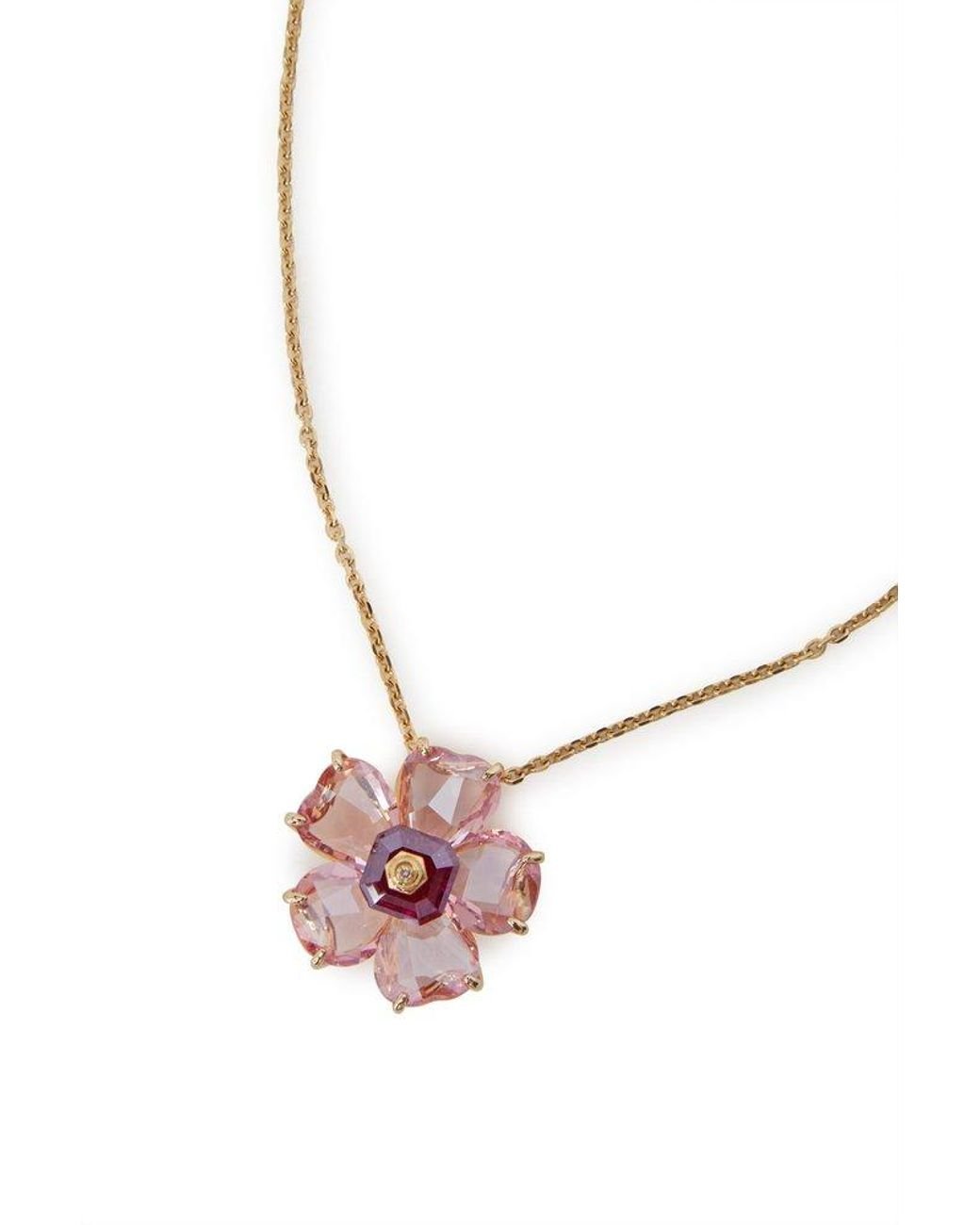 Swarovski Florere Flower Pendant Necklace in Pink | Lyst