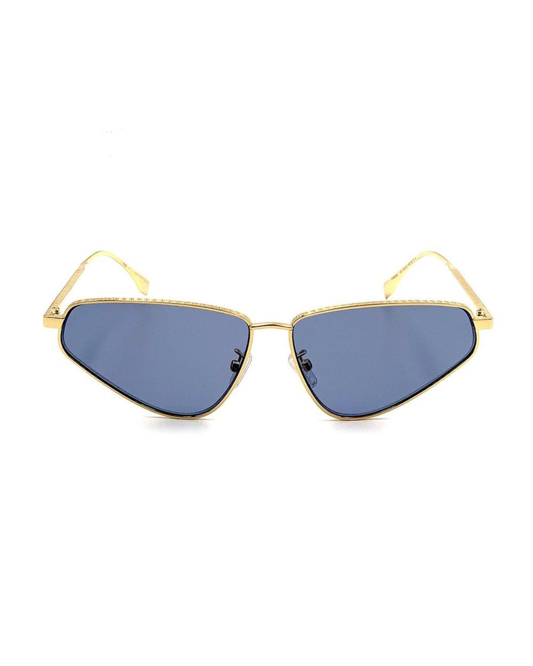 Fendi Triangle Frame Sunglasses in Blue | Lyst