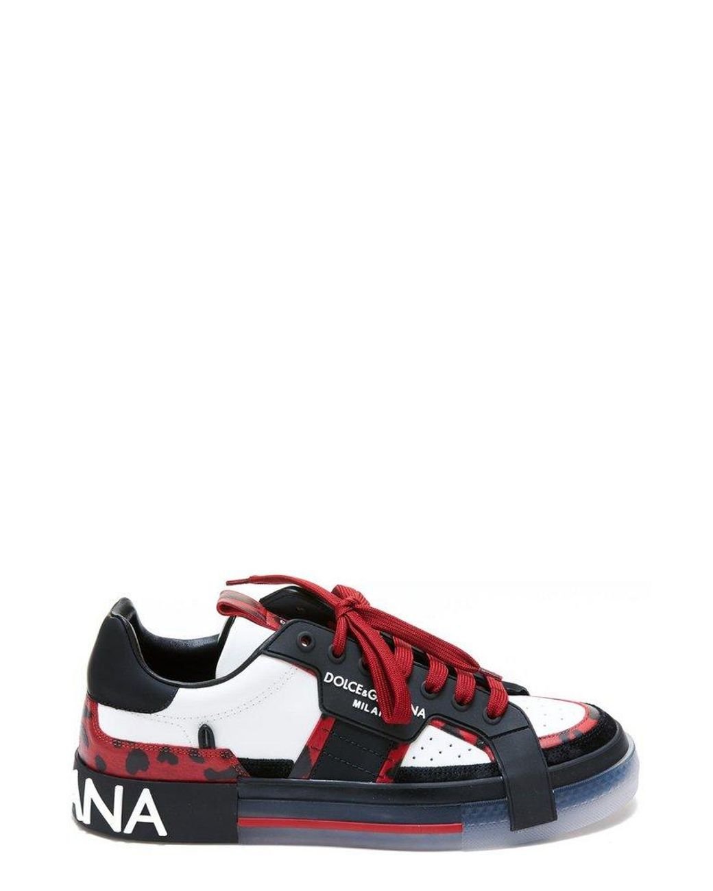 Dolce & Gabbana Custom 2.zero Sneakers in Red for Men | Lyst