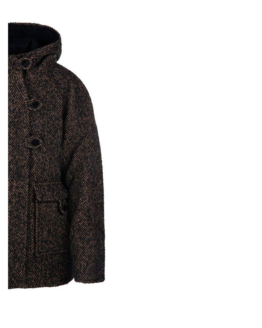 GANNI｜JACKETS (Herringbone Wool Midi Jacket (F9548 886) Shitake Herringbone Wool Midi Jacket | GANNI CH