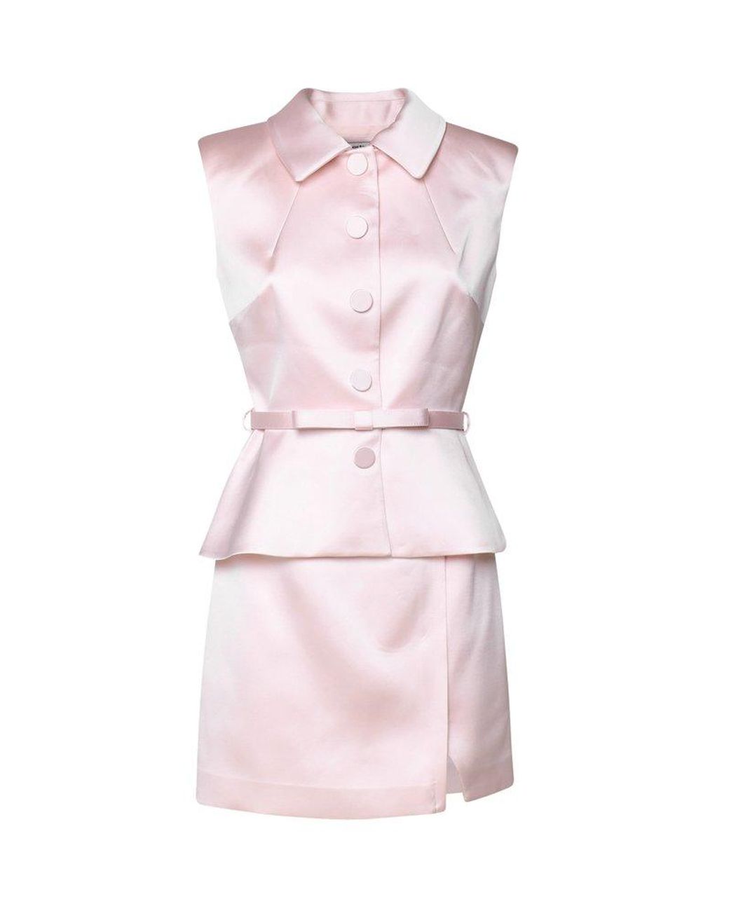 【Self-Portrait】ピンクサテンフローラルミディドレス self-portrait-Pink-Satin-