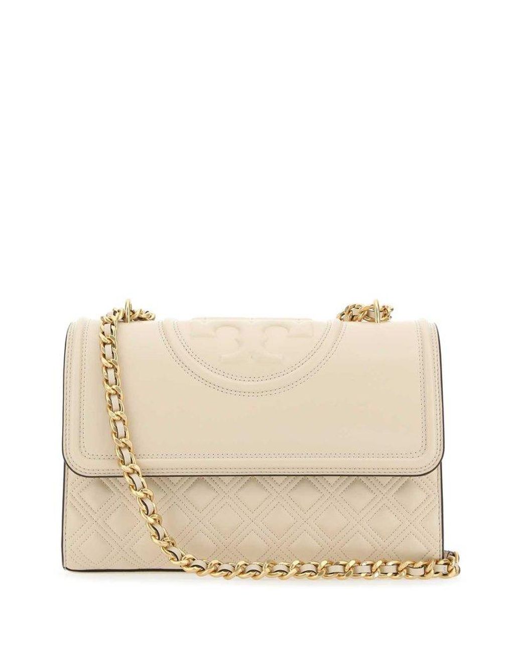 Tory Burch Fleming Convertible Shoulder Bag in White Lyst
