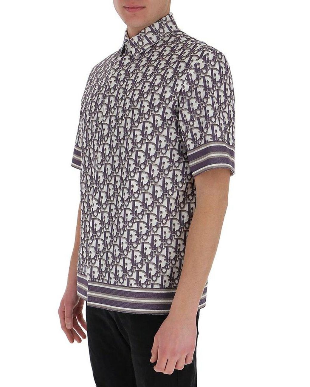 Dior Cotton Oblique Short Sleeve Shirt for Men - Save 5% - Lyst