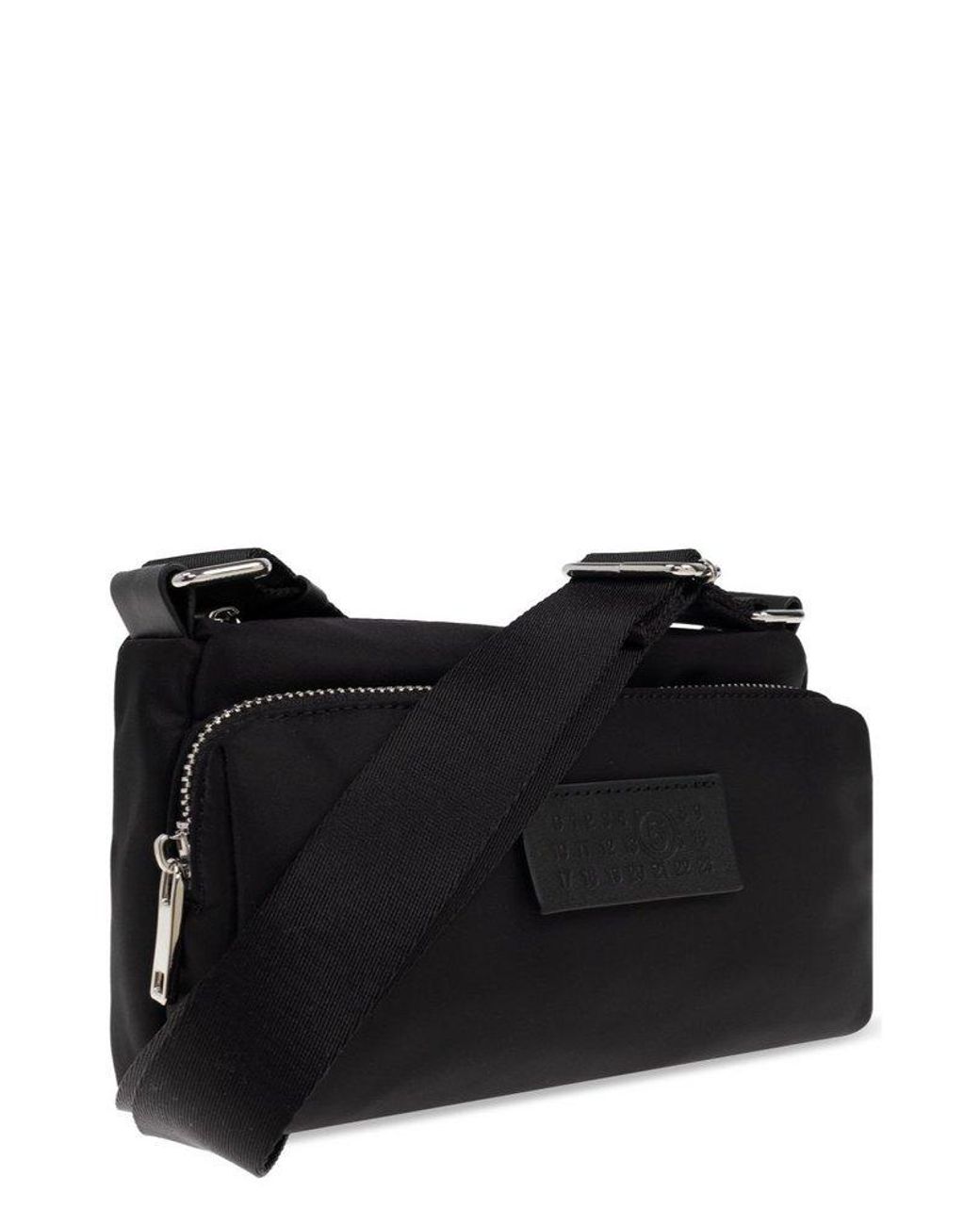 【MM6】Numbers-Patch Zipped Crossbody Bag 27591731_57405513_600.jpg