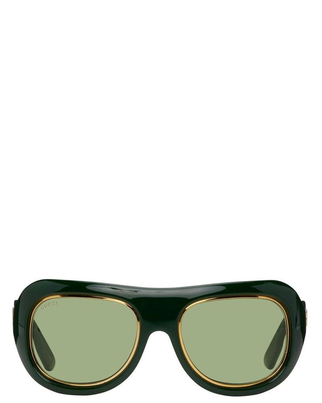 Gucci Mask Frame Sunglasses in Green for Men | Lyst