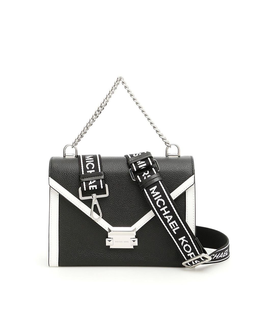 MICHAEL Michael Kors All Logo Strap Crossbody Bag in Black | Lyst
