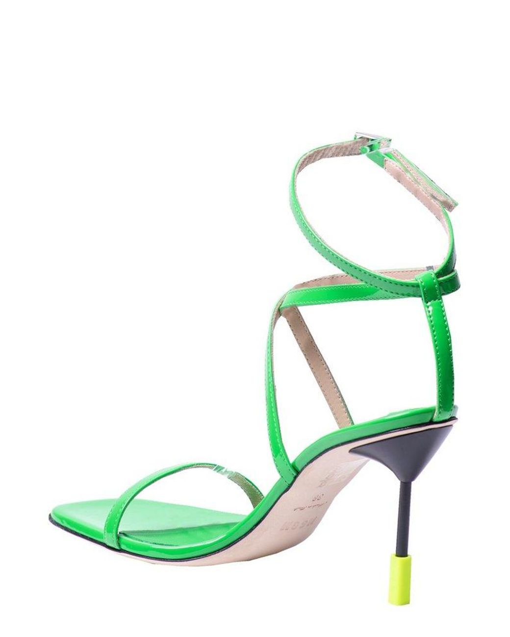サンダル・ミュール Msgm Iconic Heel Sandals Military Green With Buckle Msgm Iconic Heel Military Green With Buckle | THE LIST