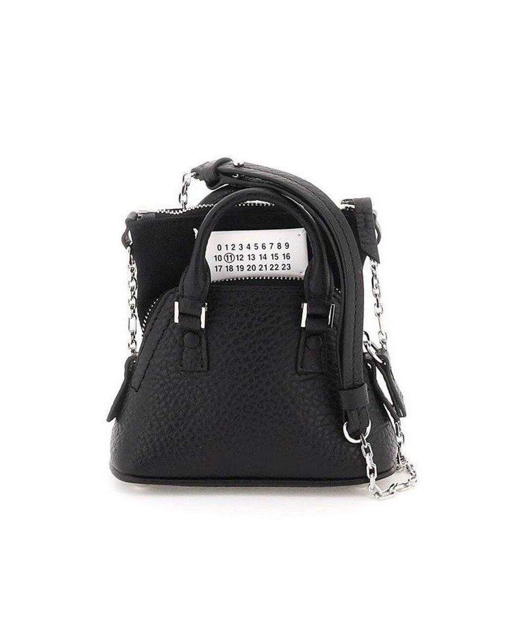 Maison Margiela Numbers-Patch Zipped Mini Shoulder Bag in Maison Margiela Numbers-Patch Zipped Mini Shoulder Bag in