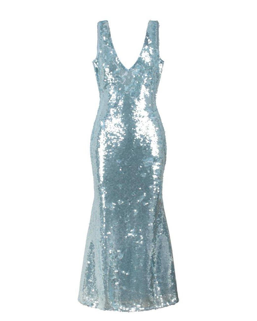 Blue Sequin Maxi Dress – self-portrait-US