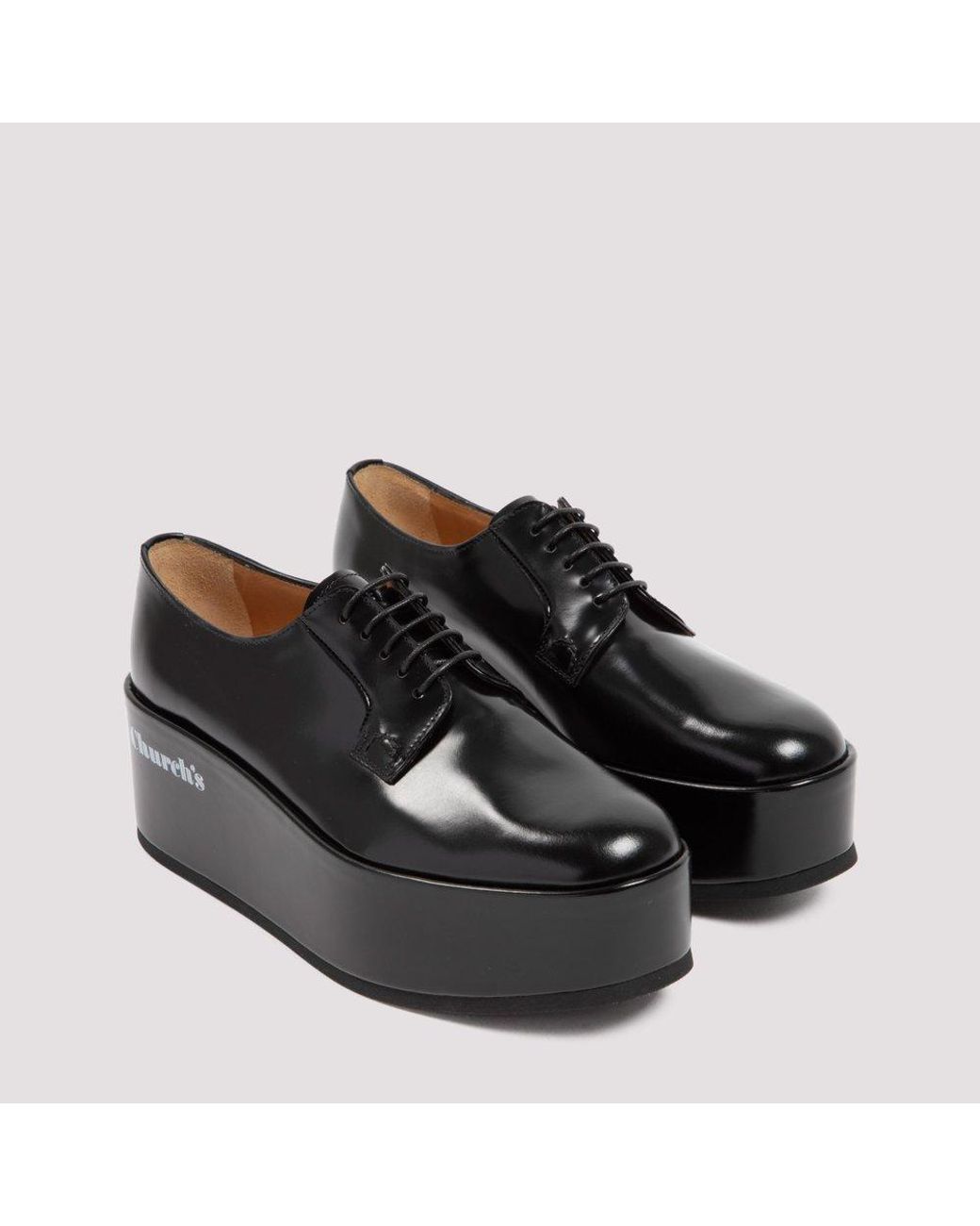 Church's Leather Shannon Round Toe Derby Shoes in Black - Lyst