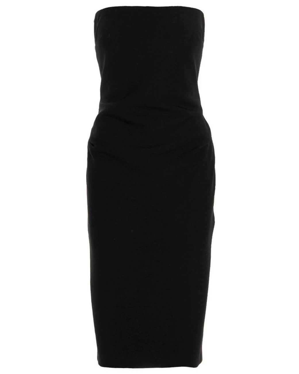 Max Mara Bernard Strapless Dress in Black | Lyst