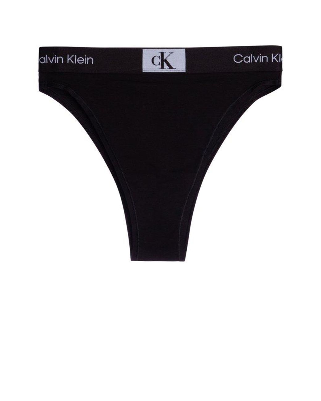 Calvin Klein High Waisted Brazilian Briefs in Black