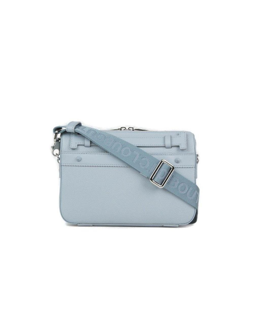 CHRISTIAN LOUBOUTIN: Ruisbuddy bag in grained leather - Blue