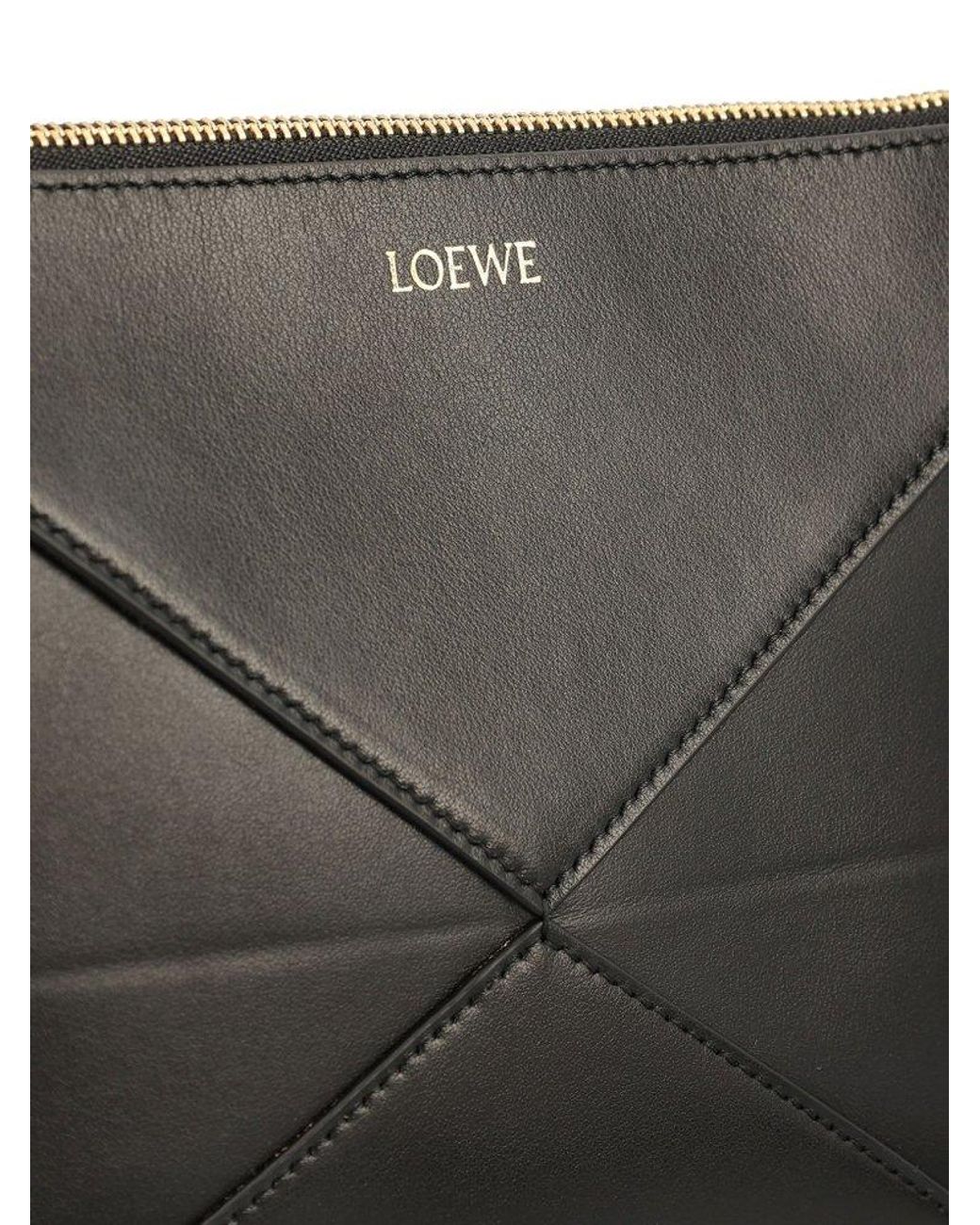 その他 Loewe Puzzle Fold clutch bag black Puzzle Fold leather clutch in black - Loewe | Mytheresa