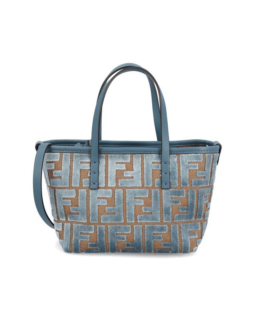 Fendi Roll Monogram Mini Tote Bag in Blue Lyst UK