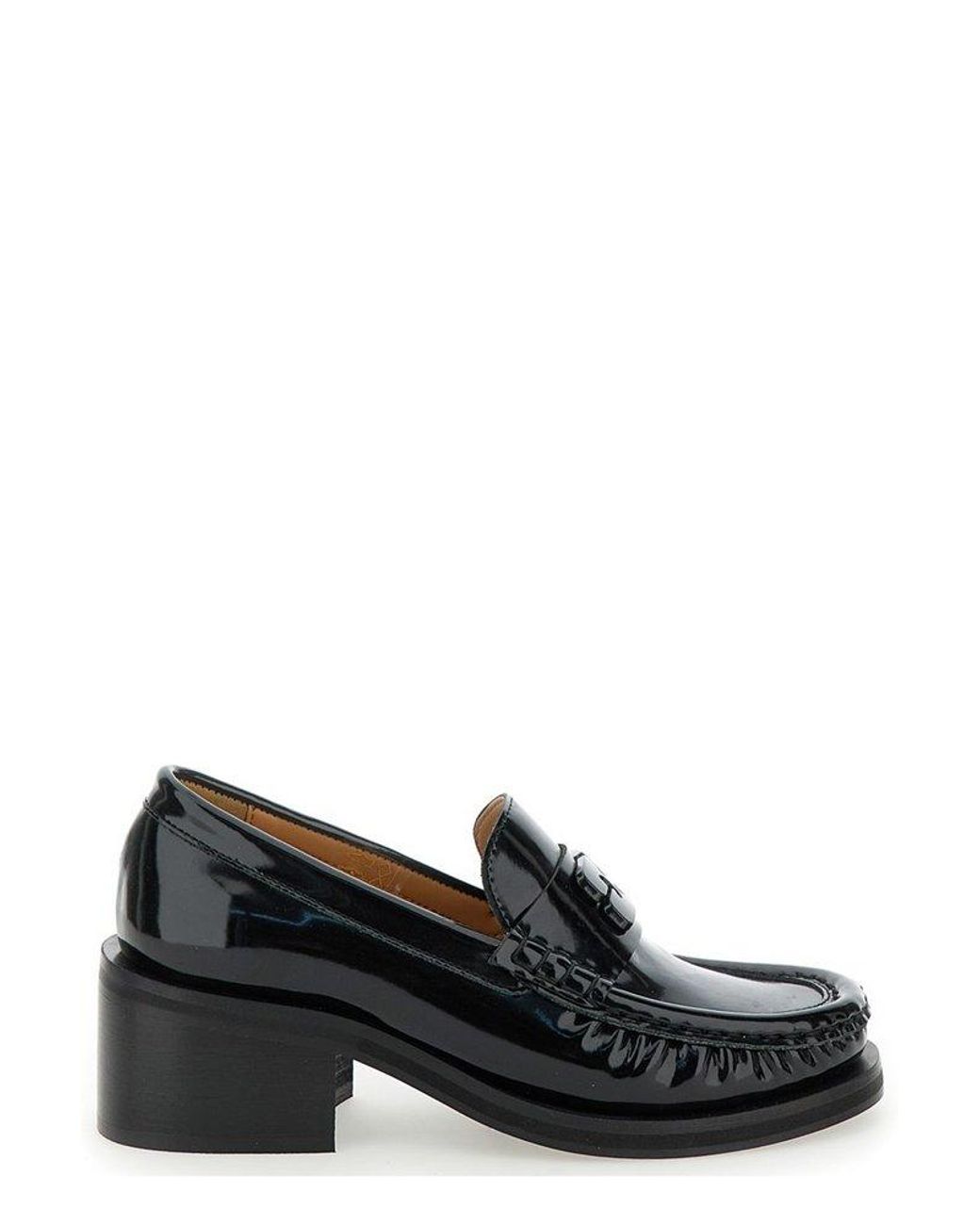 【関税&送料込】Ganni Loafer With Logo Black Black Butterfly Logo Loafers | GANNI US