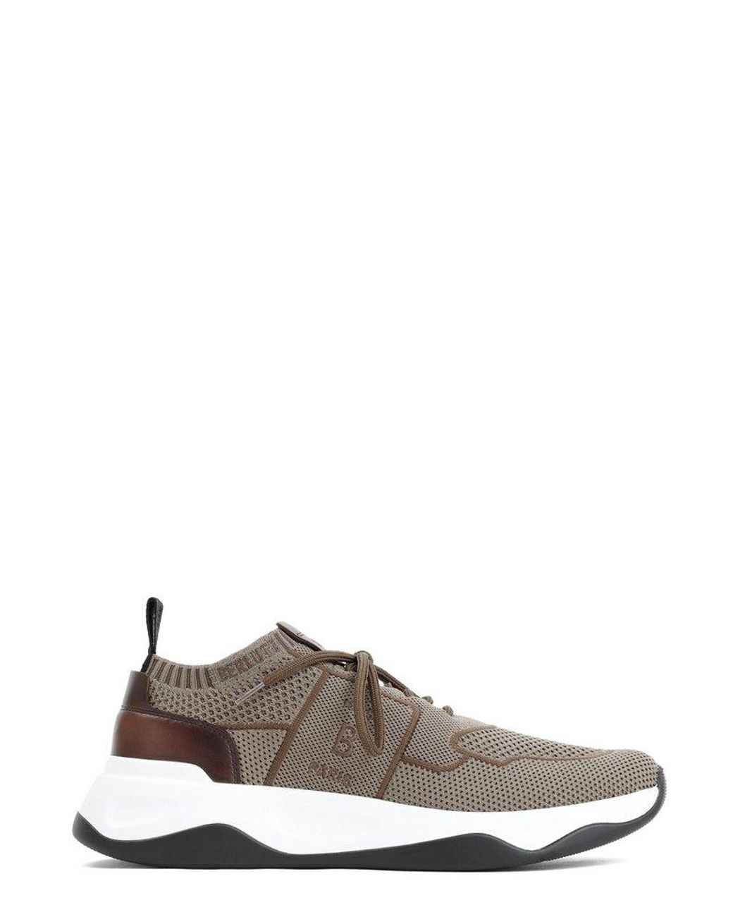 Berluti Logo Detailed Lace-up Sneakers in Brown for Men | Lyst