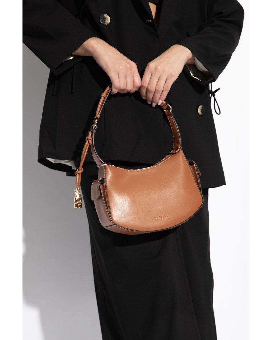 ganni-Brown-Swing-Shoulder-Bag