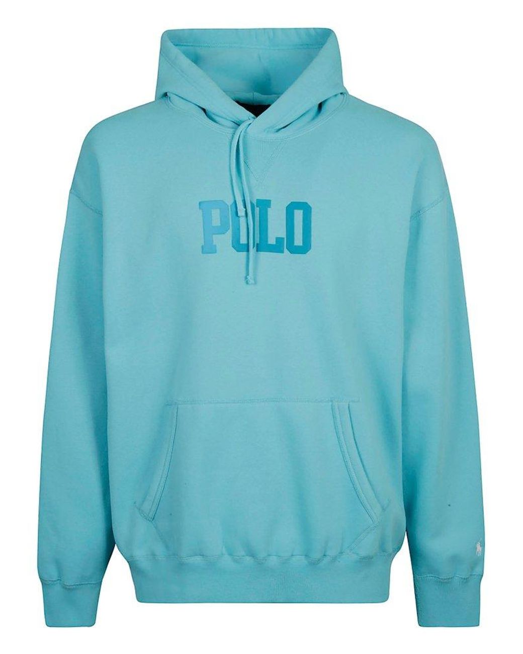 Polo Ralph Lauren Logo Printed Hoodie in Blue for Men Lyst