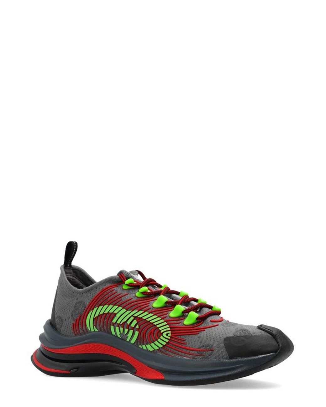 Gucci Men's Reflex Leopard Print Gray Fabric Running Sneakers | Sneakers,  Gucci men, Running sneakers