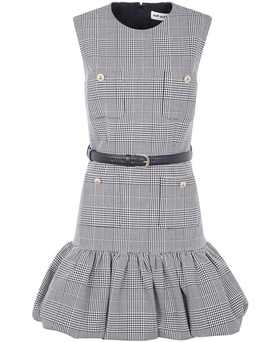 Self-Portrait 洗練 Prince of Wales チェック ミニドレス Prince Of Wales Check Mini Dress – self-portrait