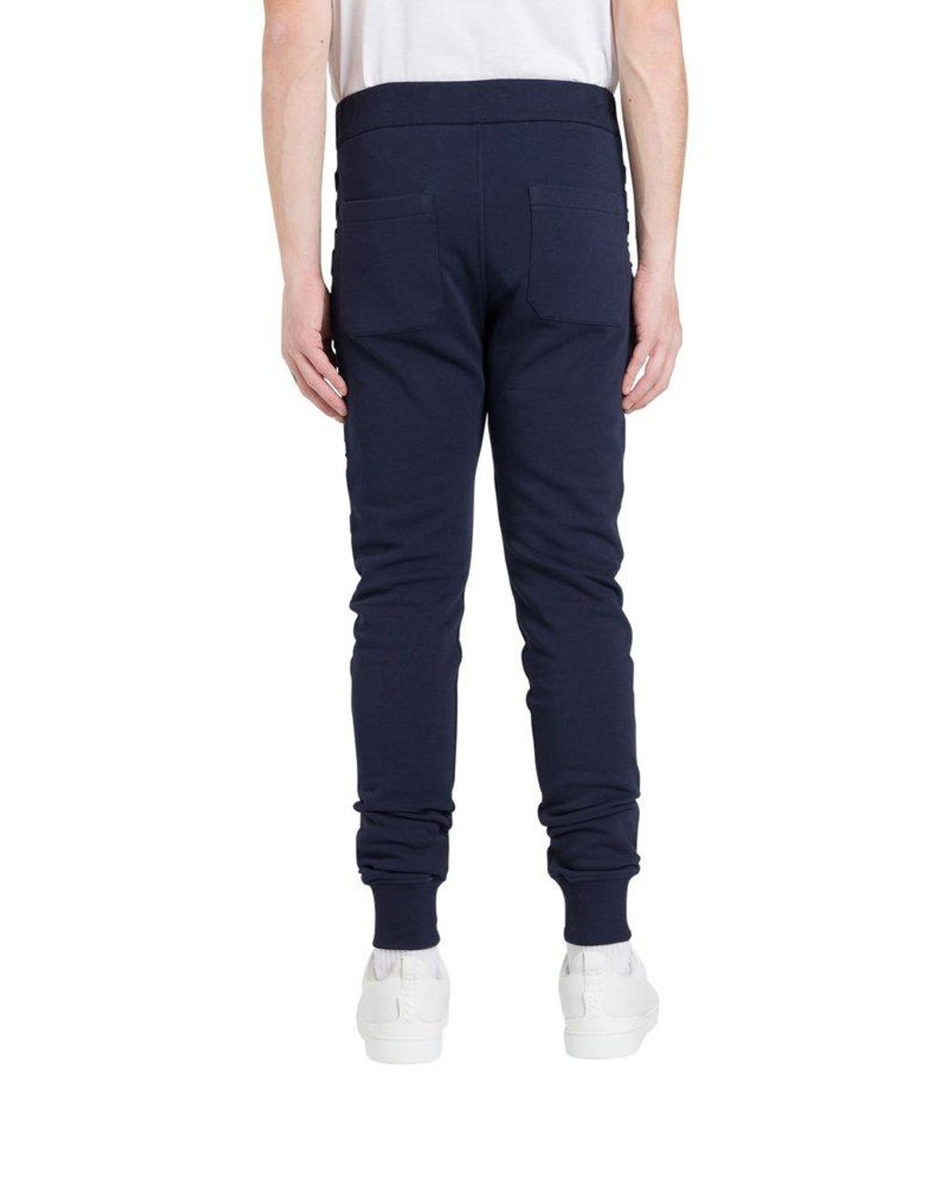 Balmain Drawstring Joggers in Blue for Men Lyst UK