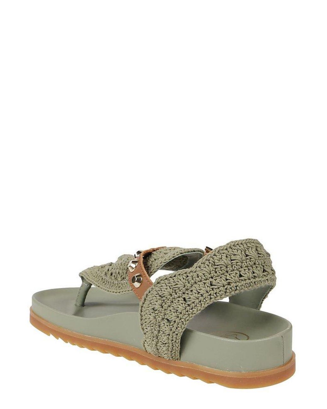 Ash Union Crochet-strap Studded Sandals | Lyst
