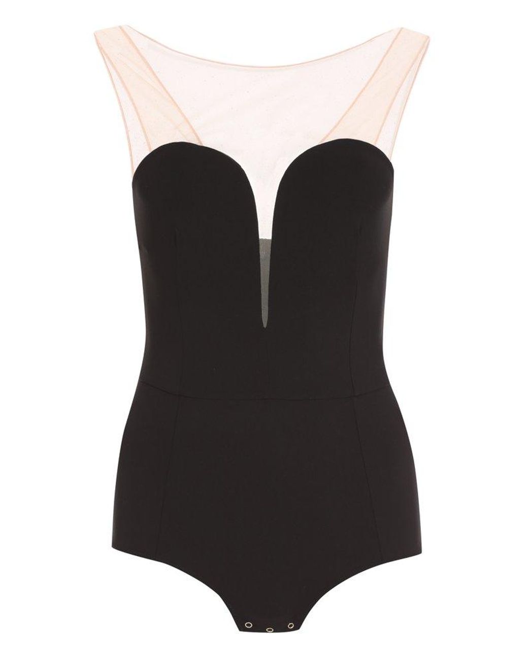 Womens Clothing Lingerie Bodysuits Elisabetta Franchi Cut-out Detail Bodysuit in Black 