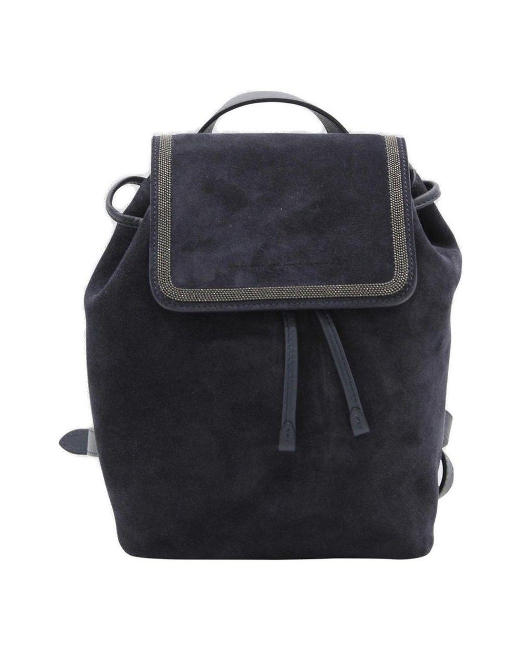 Black suede outlet backpack