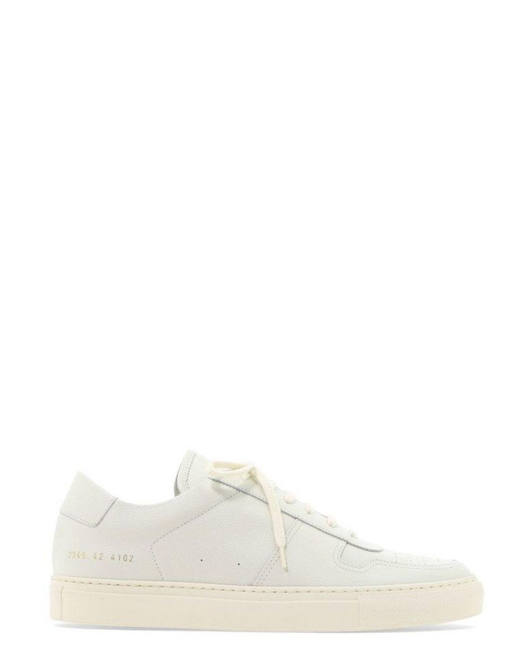 Common Projects Leather Common Project Bball Low-top Sneakers in White ...