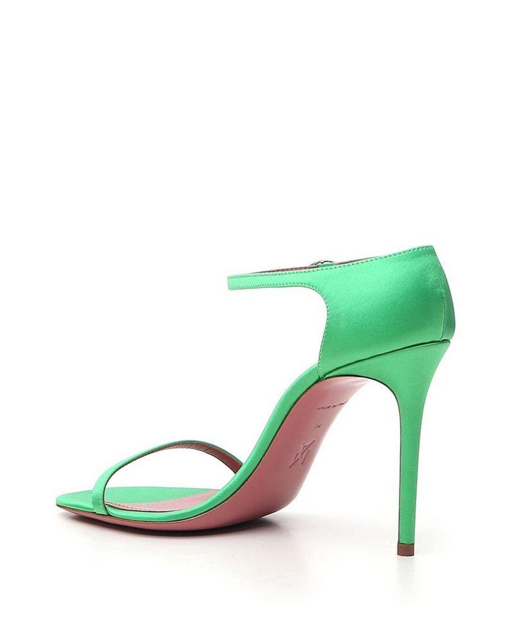 AMINA MUADDI Leather Zoe Heeled Sandal 