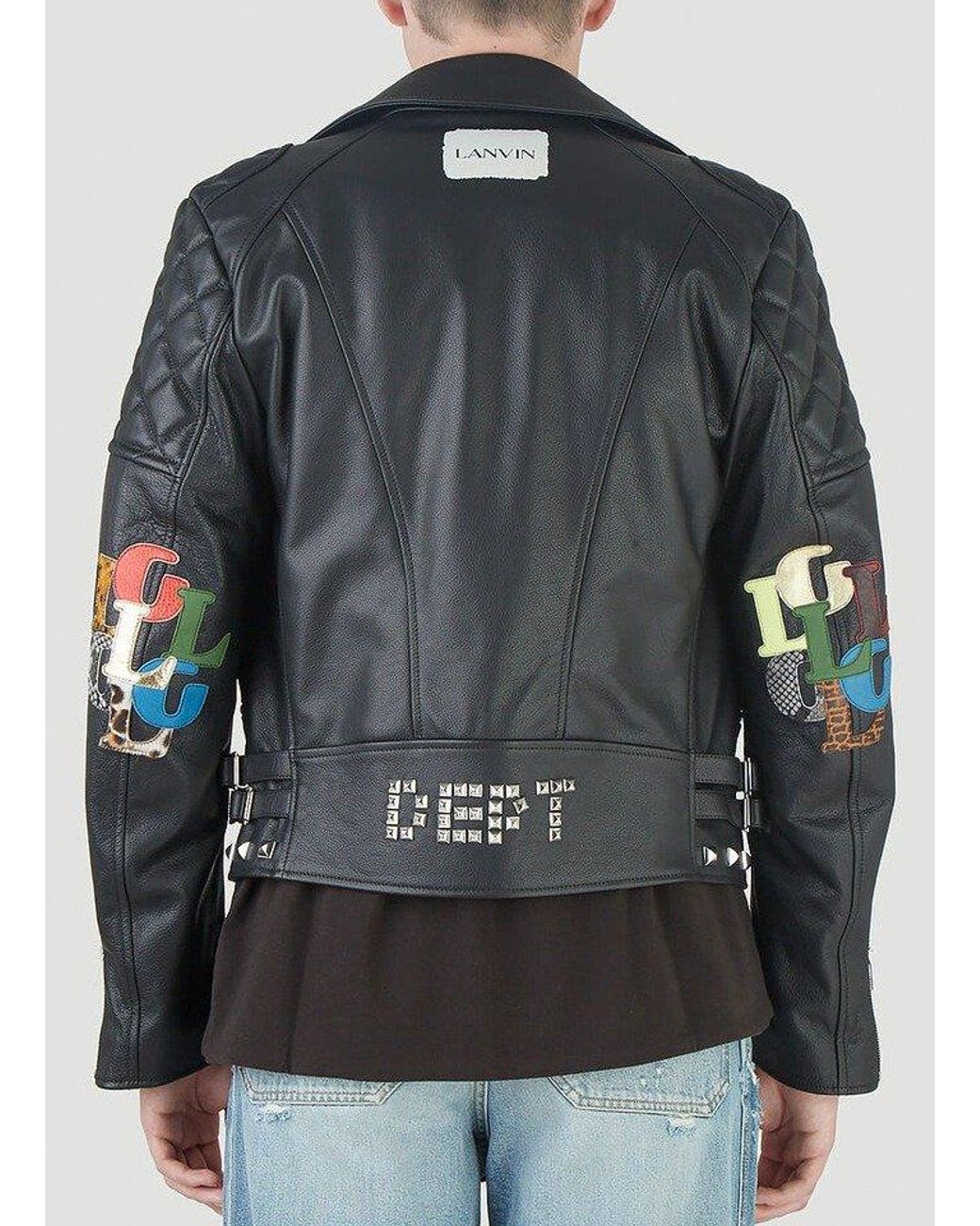 Lanvin X Gallery Dept. Studded Biker Leather Jacket in Black for Men | Lyst