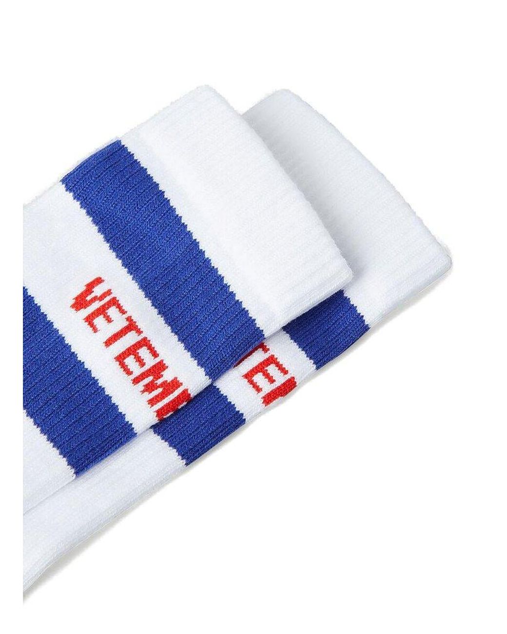 Vetements X Reebok Logo Intarsia Ribbed Socks in White for Men | Lyst
