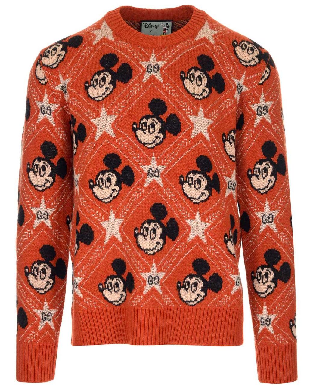 Gucci X Disney GG Mickey Mouse Jumper in Orange for Men | Lyst